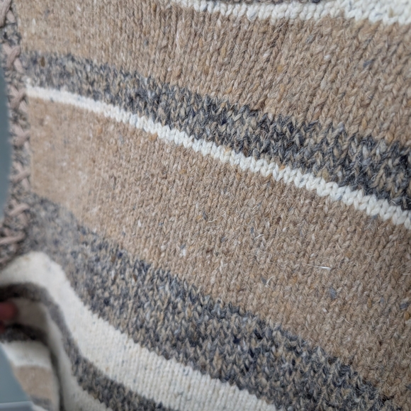 📼 Vintage RD L'equipe Tan, Cream & Gray Wool-blend Vest - Large - Picture 6 of 9